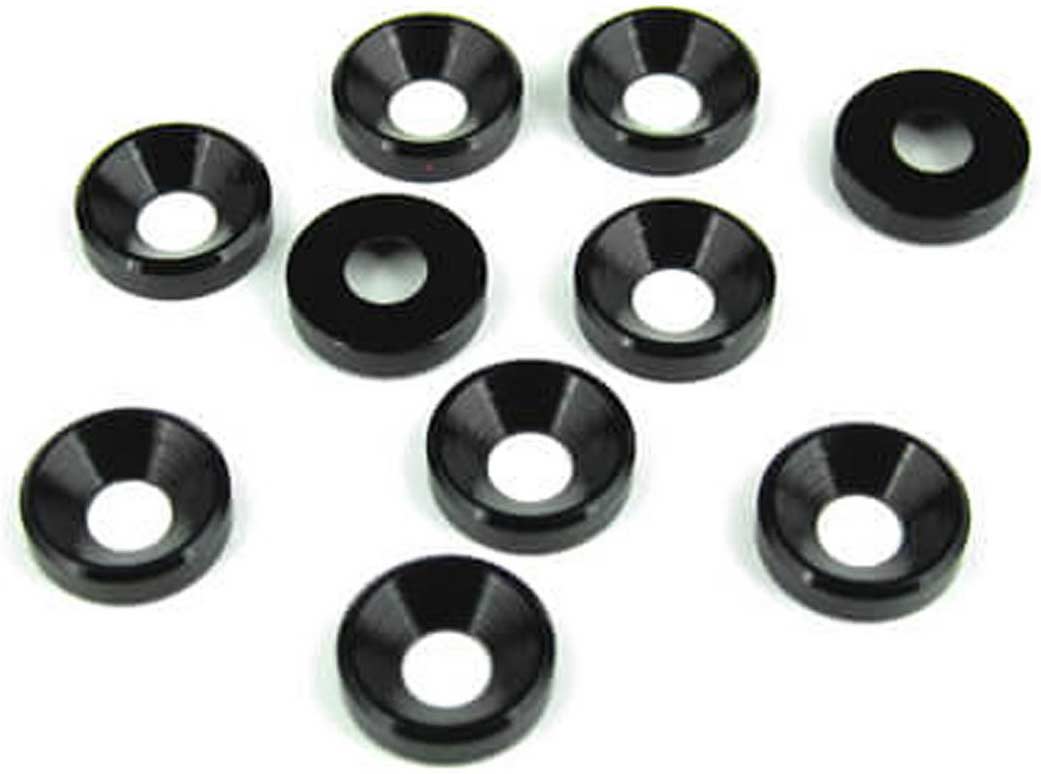 M4 Countersunk Washers, Black Anodized (10pcs)